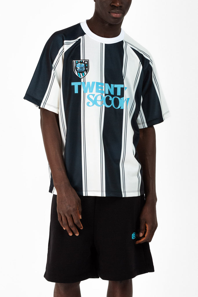 Football Striped T-shirt with Front Print