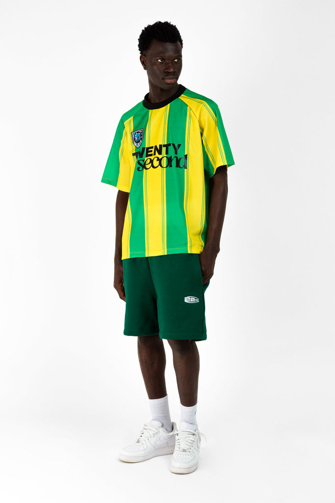 Soccer T-Shirt a Righe con Stampa