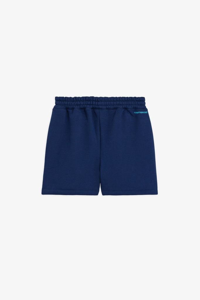 Bermuda in felpa con logo ricamato