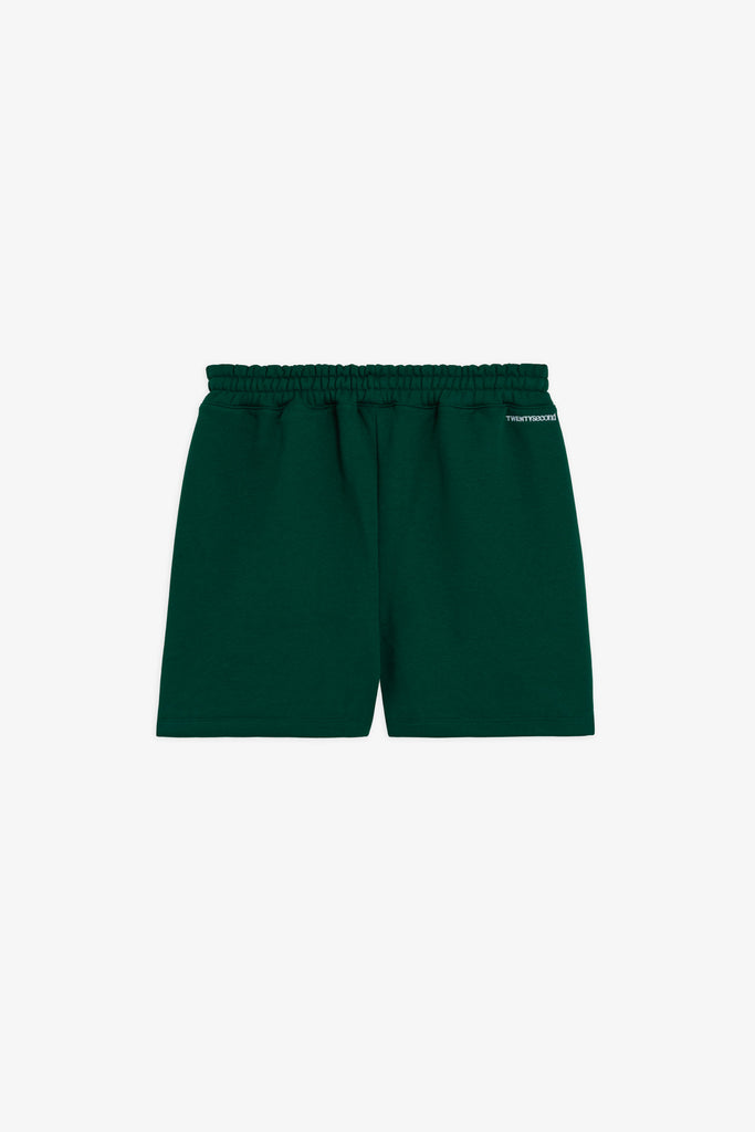 Bermuda in felpa con logo ricamato