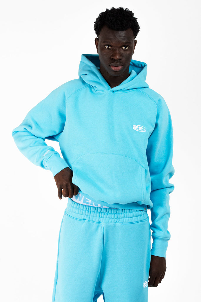 Hoodie with Raglan Sleeves and Boxy Fit Featuring