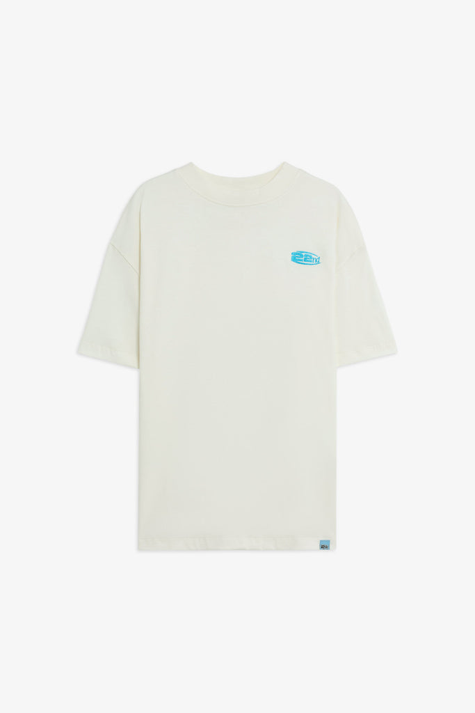 T-Shirt Boxy con Logo Ricamato