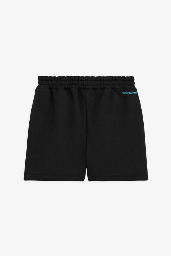 Bermuda In Felpa Con Logo Ricamato