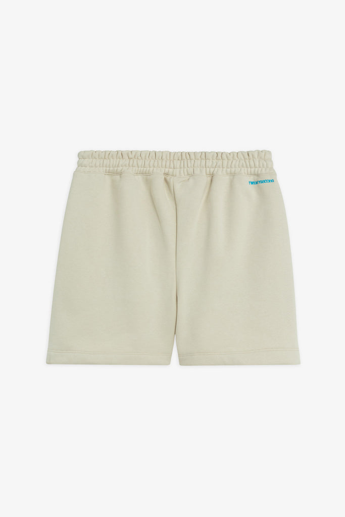 Bermuda In Felpa Con Logo Ricamato