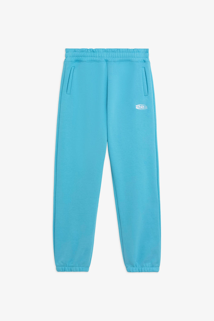Jogger in felpa con cinto   e fondo  gamba elasticizzato