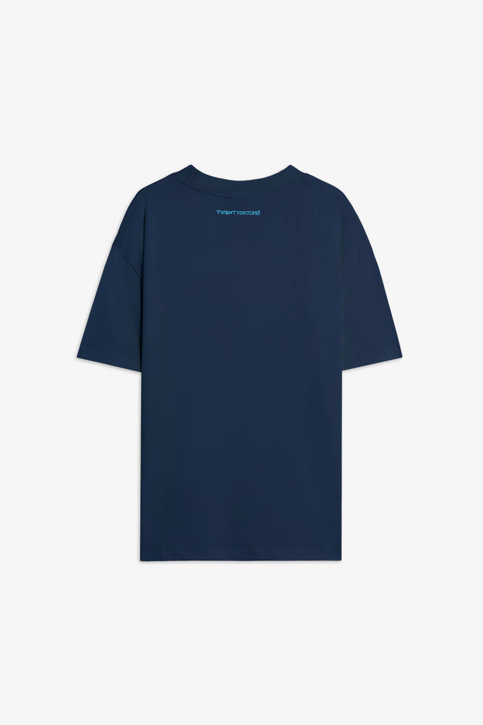 T-shirt in cotone Boxy  Fit con Logo Ricamato 22ND