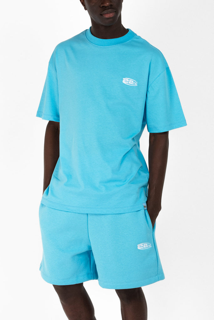 T-shirt in cotone Boxy  Fit con Logo Ricamato 22ND