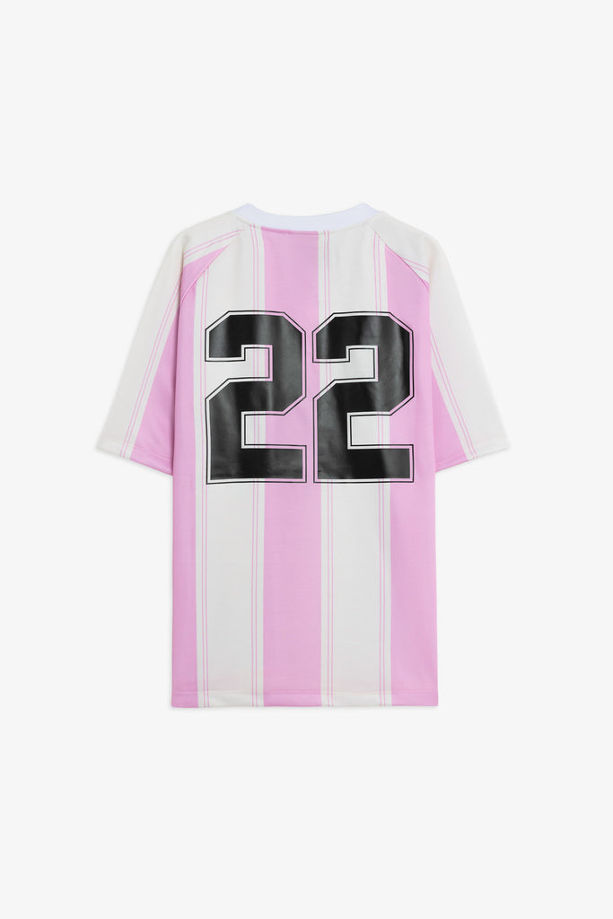 Football Striped T-shirt with Front Print
