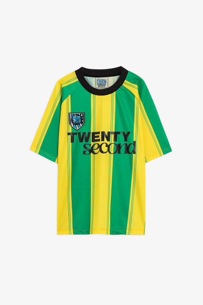 T-shirt a Righe Calcio con Stampa Frontale