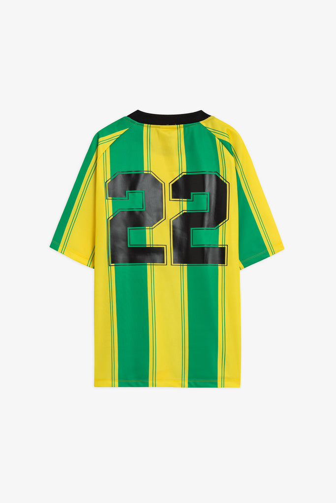 T-shirt a Righe Calcio con Stampa Frontale