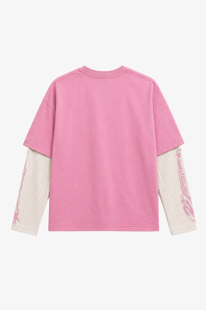 T-Shirt Doppio Strato In Waffle