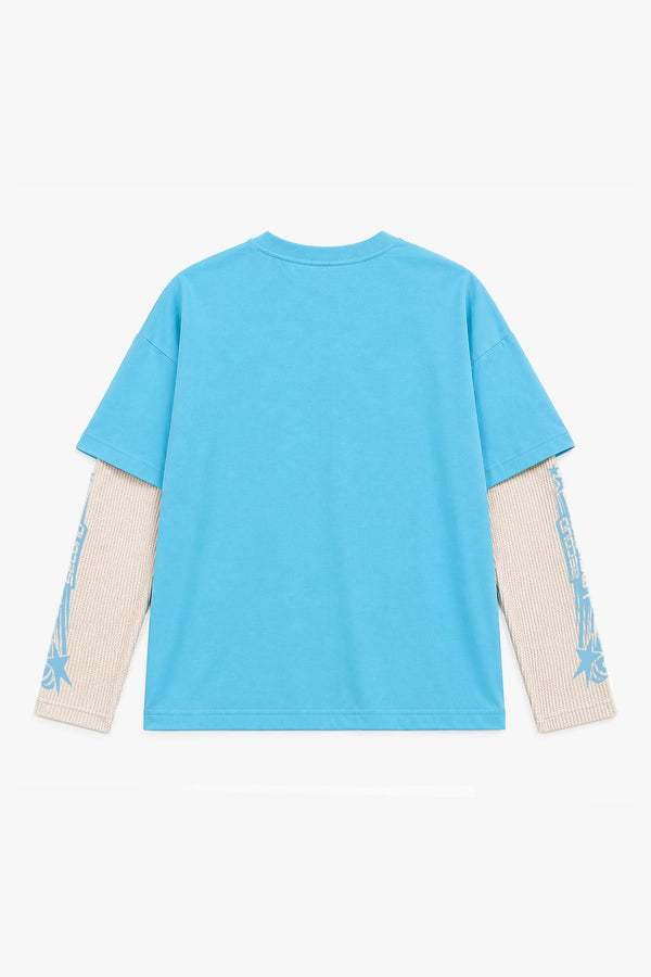 T-Shirt Doppio Strato In Waffle