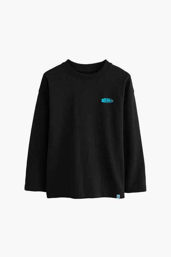 T-Shirt A Manica Lunga Con Doppia Stampa Tattoo