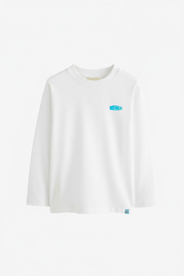 T-Shirt A Manica Lunga Con Doppia Stampa Tattoo