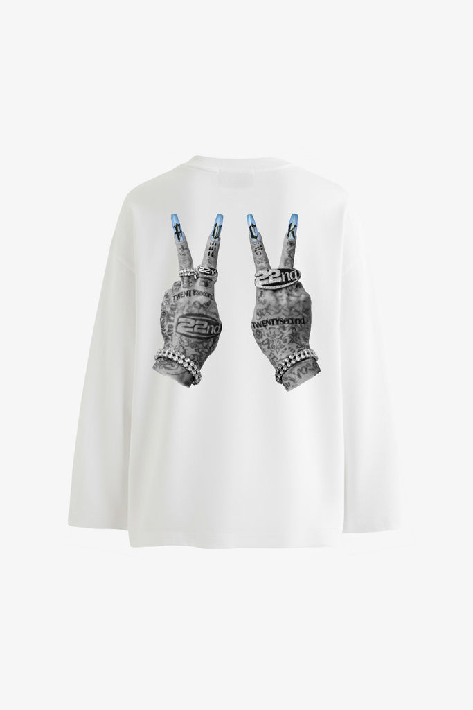 T-Shirt A Manica Lunga Con Doppia Stampa Tattoo