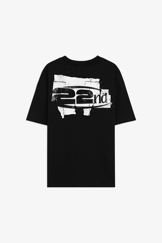 T-Shirt 22Nd Doppia Stampa Effetto Stencil