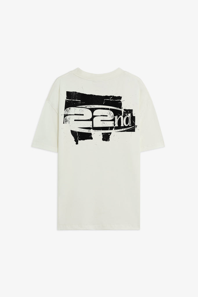 T-Shirt 22Nd Doppia Stampa Effetto Stencil