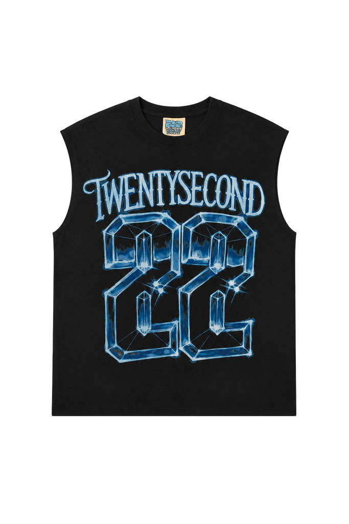 T-shirt Smanicata 22nd Con Stampa