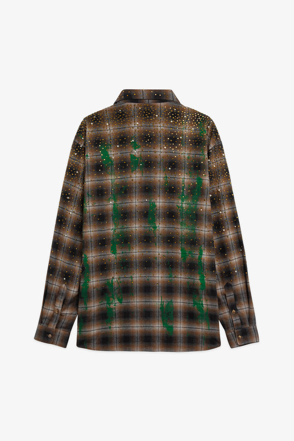 Camicia in Flanella con Strass