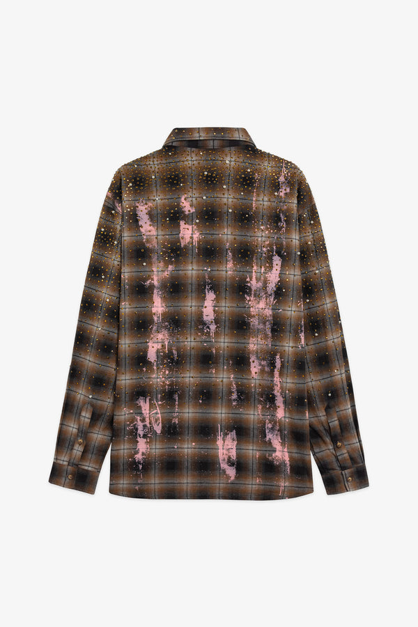 Camicia in Flanella con Strass