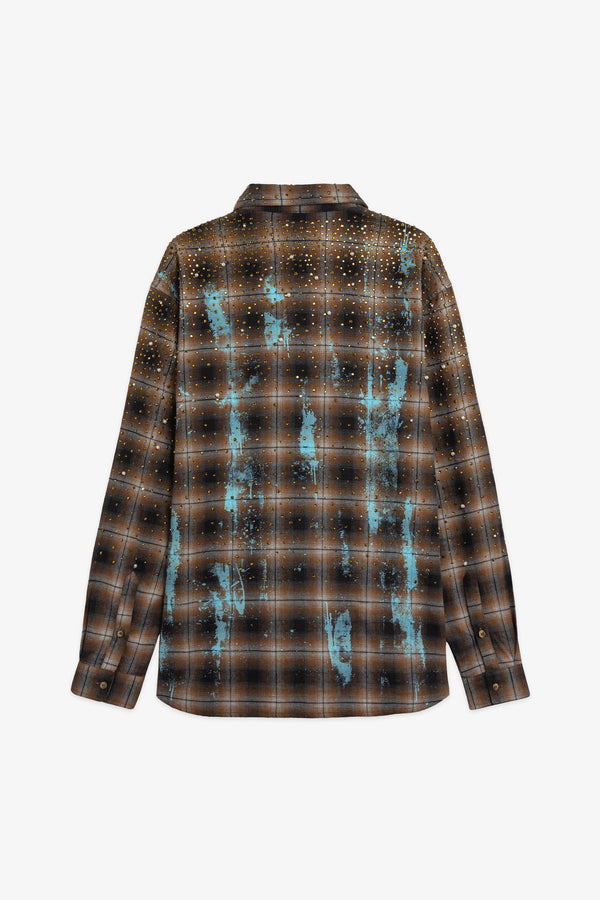 Camicia in Flanella con Strass